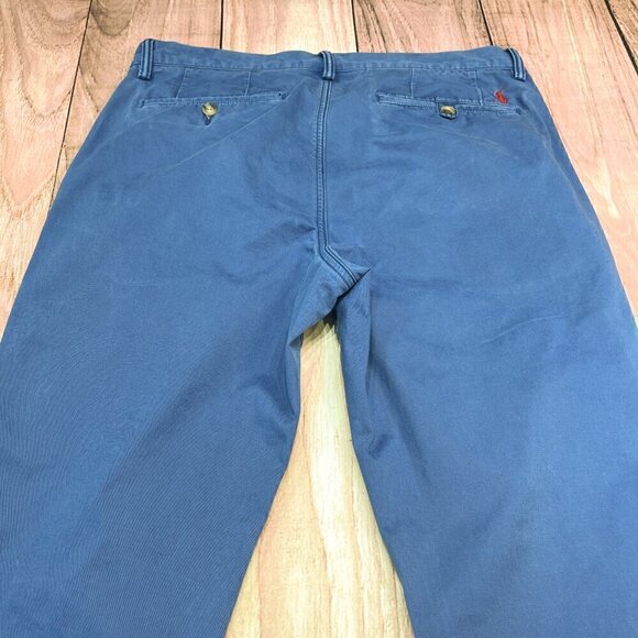 Polo Ralph Lauren Dusty Blue Stretch Straight Fit Washed Chino Pants, Sz: 34/30 - Picture 2 of 14